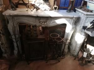 White marble fireplace